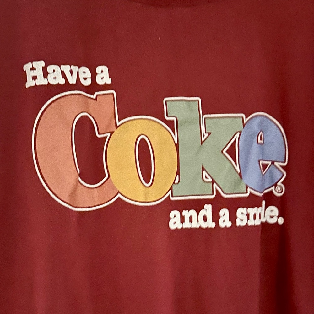 Coca Cola Red Crew Neck Sweater - Picture 2 of 5